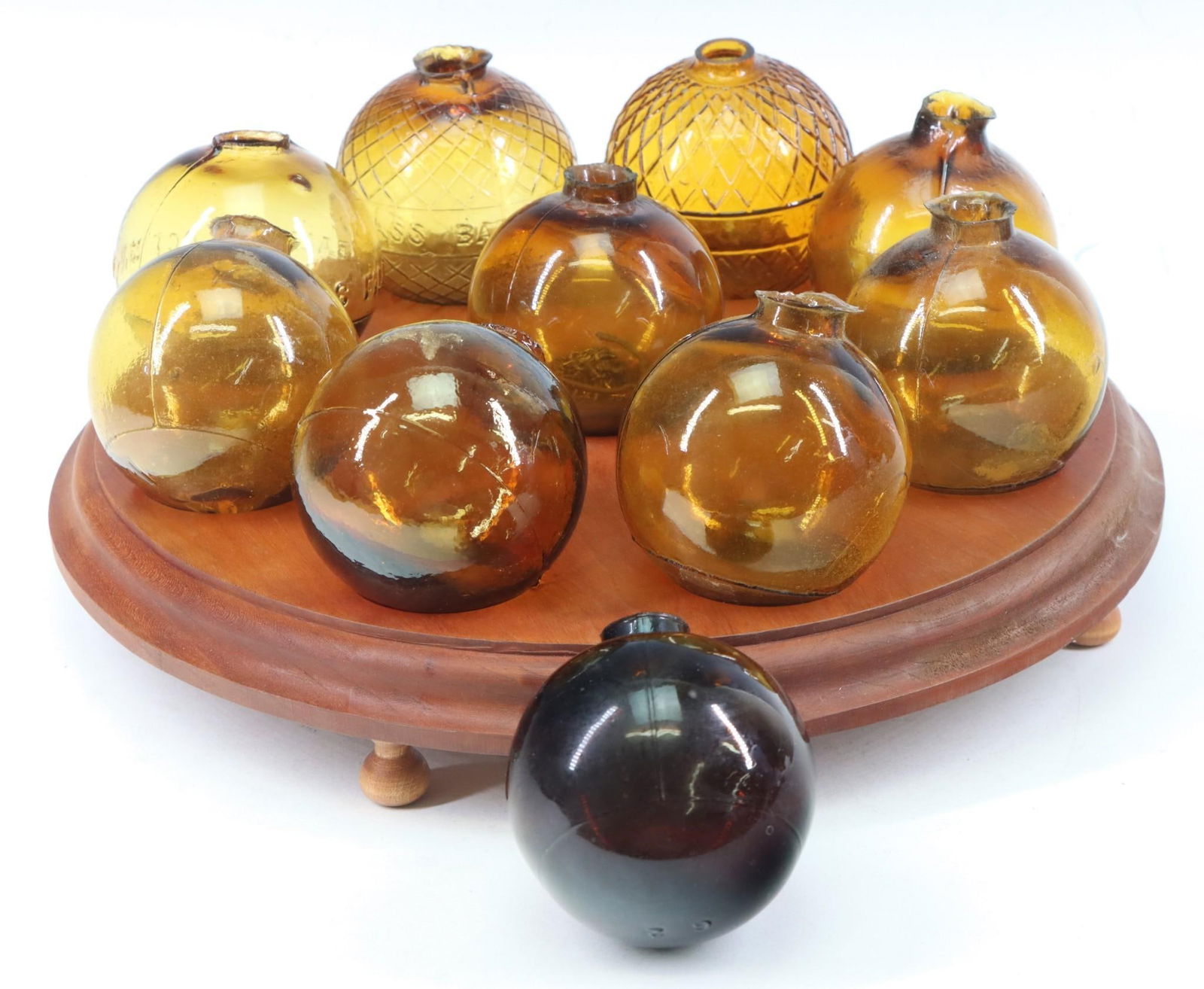 Late 19th Century Amber Glass Target Balls (1 of 9)