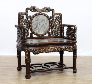 Chinese Mother-of-Pearl Inlay Settee