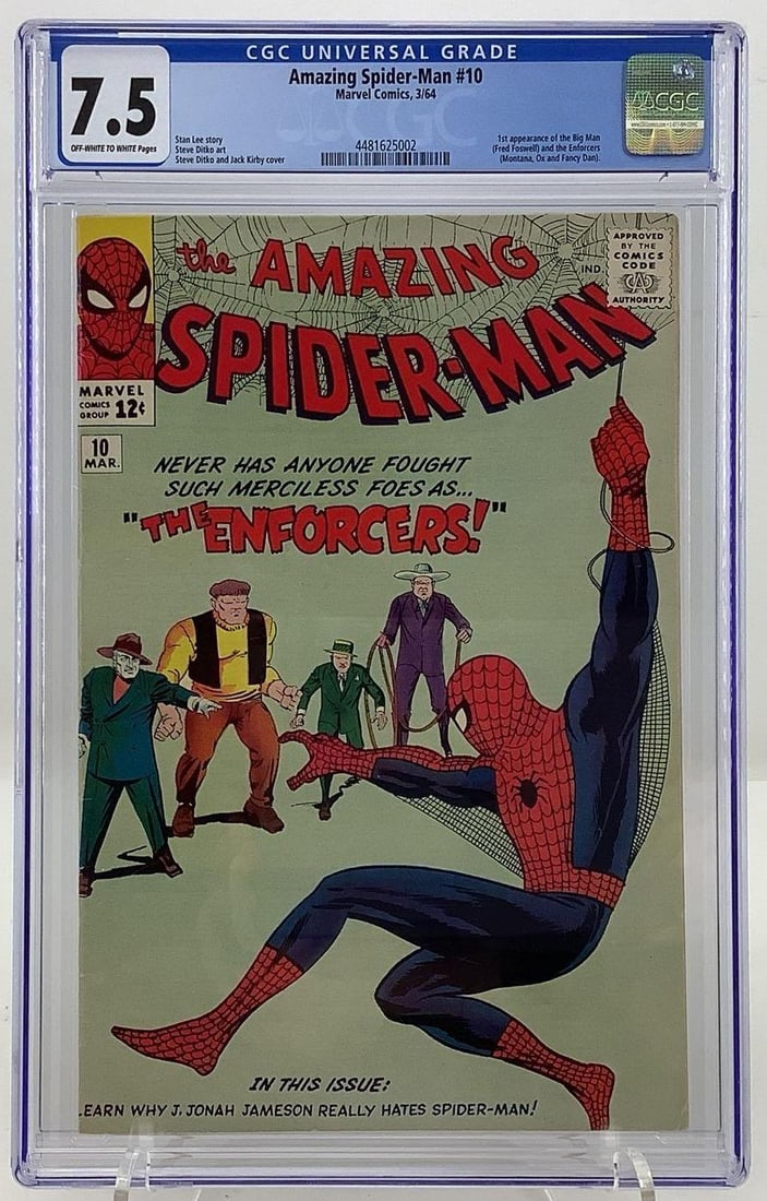 Amazing Spider-Man #10 CGC 7.5, 1st App. Big Man & the Enforcers (1 of 5)