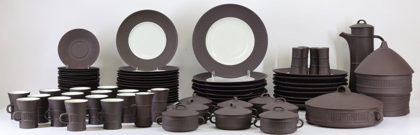 Dansk Flamestone Brown Porcelain Dinner Service for 8 With Extras (1 of 20)