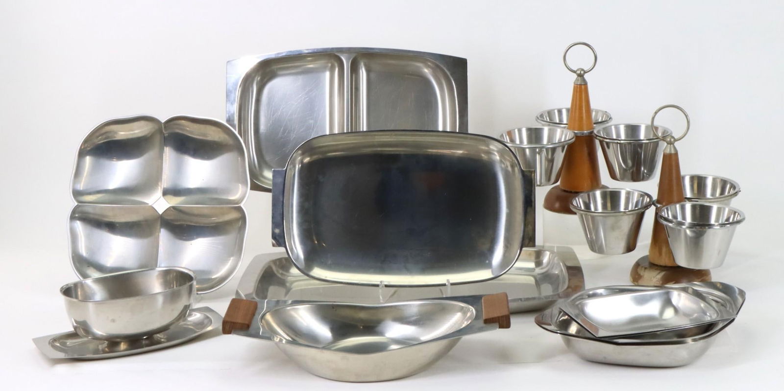 Swedish Stainless Steel and Teak Tablewares (1 of 20)
