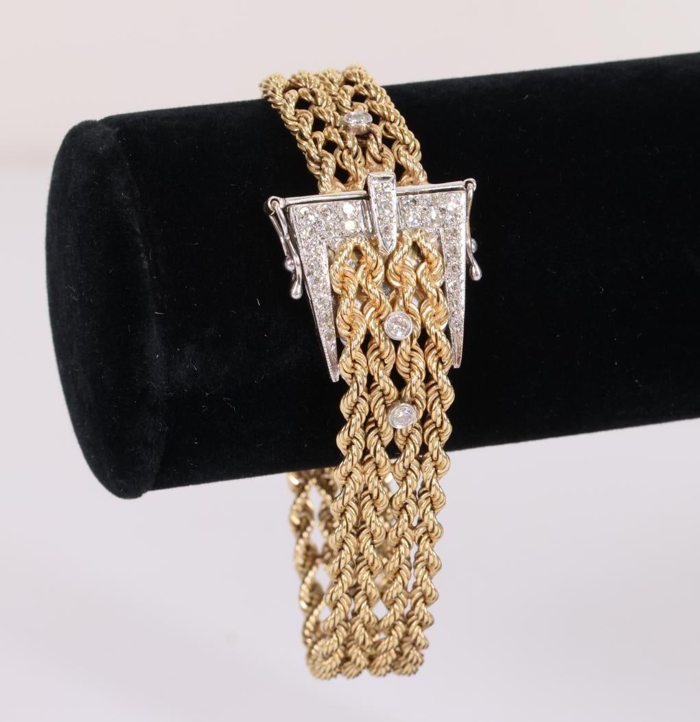 14K YG and Diamond Bracelet (1 of 7)