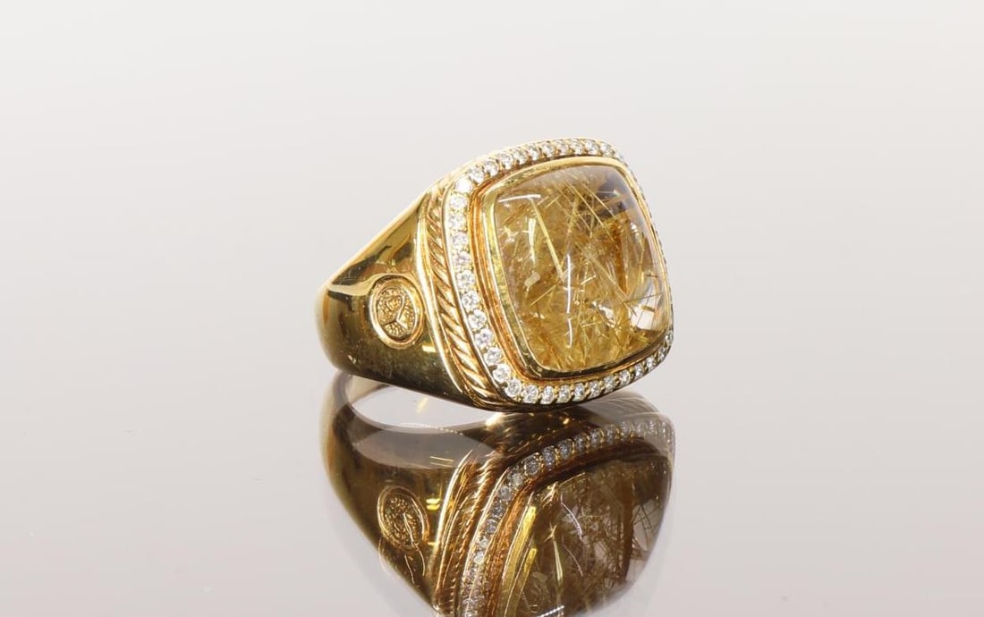 18K YG David Yurman Yellow Quartz Ring (1 of 8)