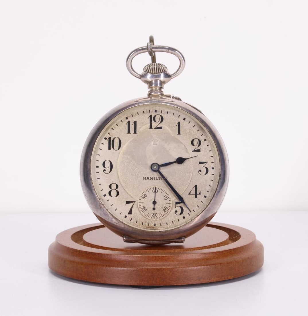 Hamilton Sterling Silver Navy Chronometer Pocket Watch (1 of 8)