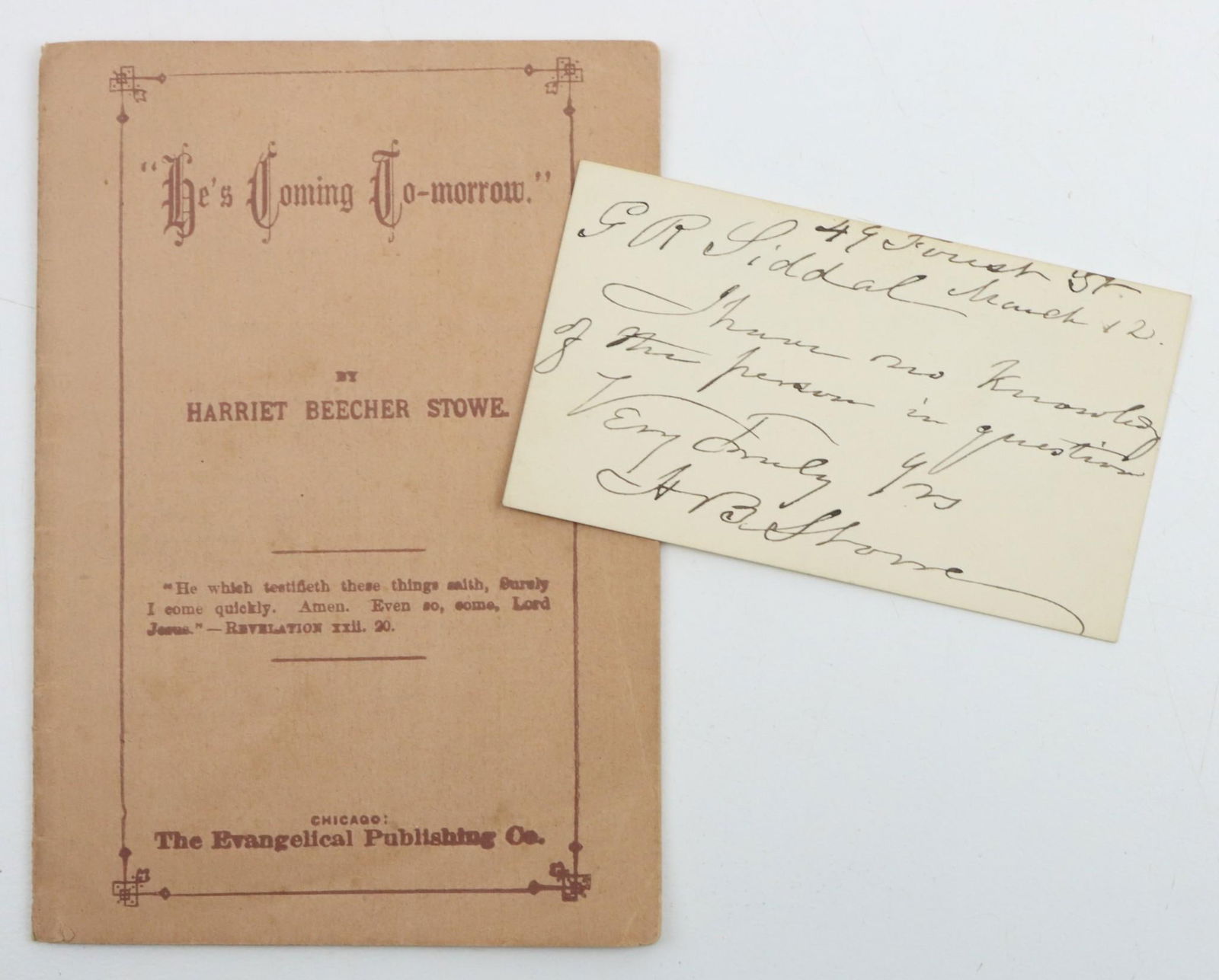 Autograph of Harriet Beecher Stowe (1 of 8)