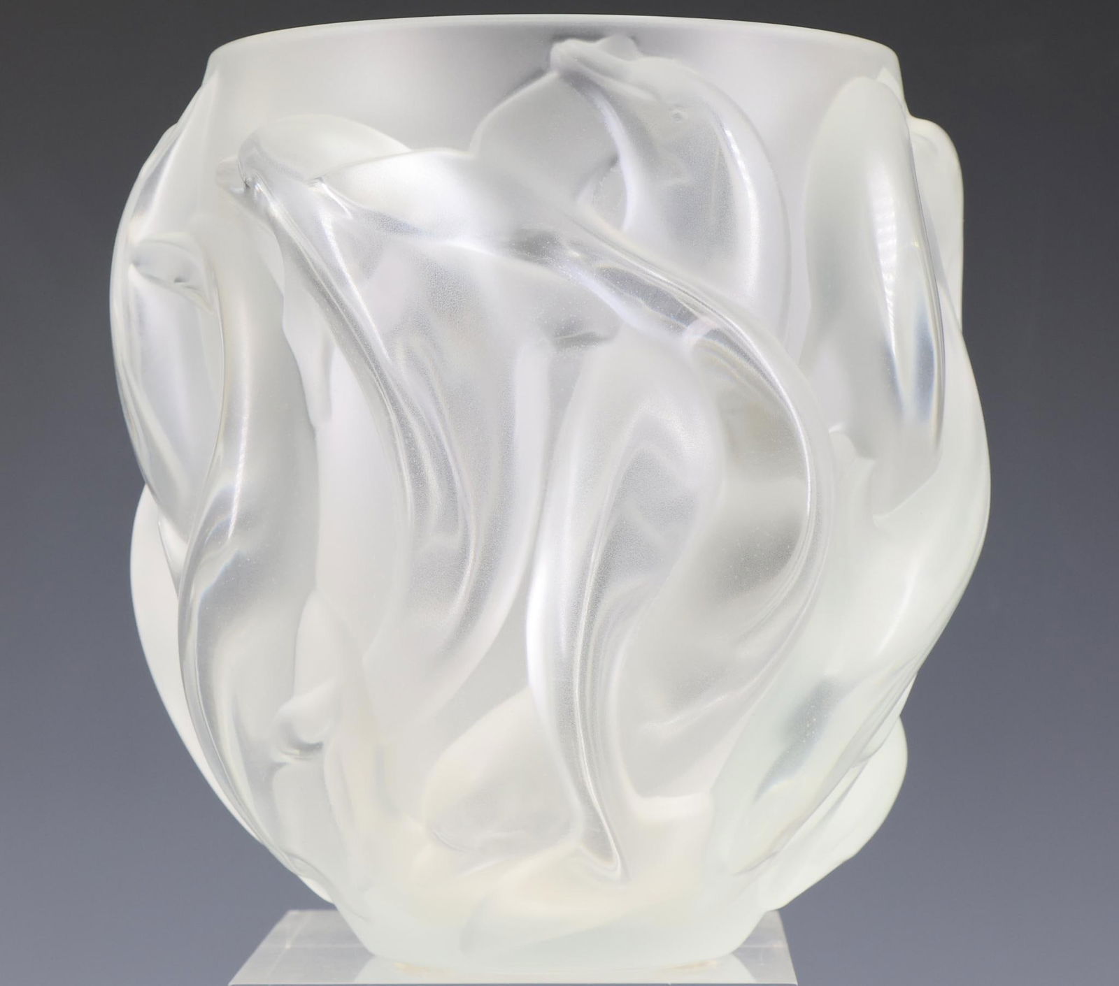 Lalique Dauphin Crystal Vase (1 of 7)