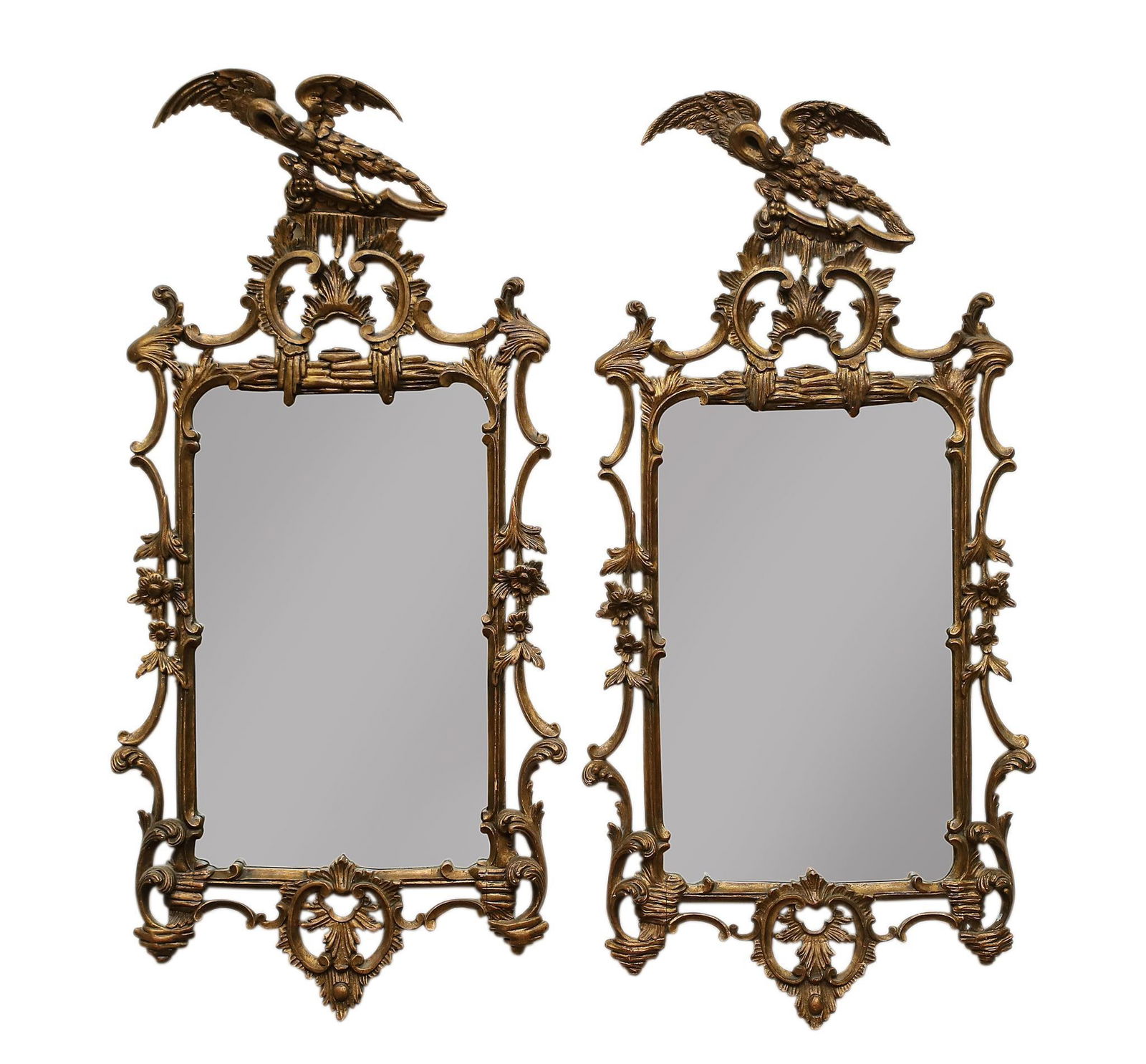 Chinese Chippendale Style Giltwood Mirrors (1 of 16)