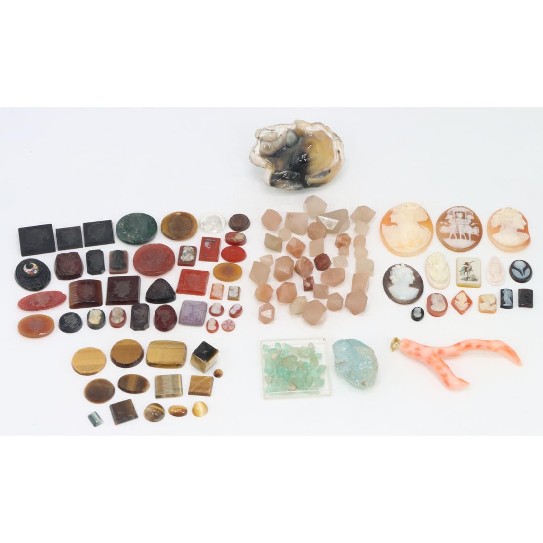 Intarsia, Cameos & Mineral Specimen Assortment (1 of 14)