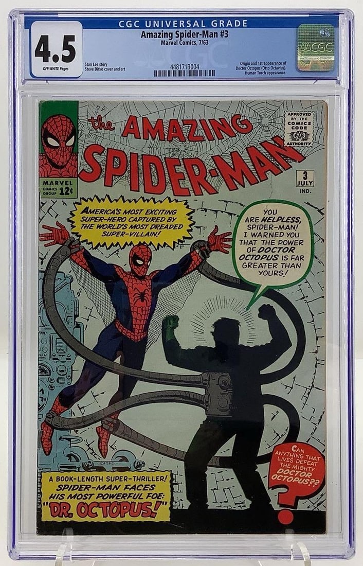 Amazing Spider-Man #3 CGC 4.5, 1st App. Doctor Octopus (1 of 5)