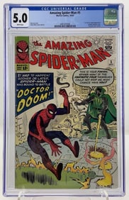 Amazing Spider-Man #5 CGC 5.0, 1st Doctor Doom App.
