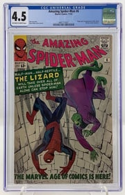 Amazing Spider-Man #6 CGC 4.5, Origin & 1st App. Lizard
