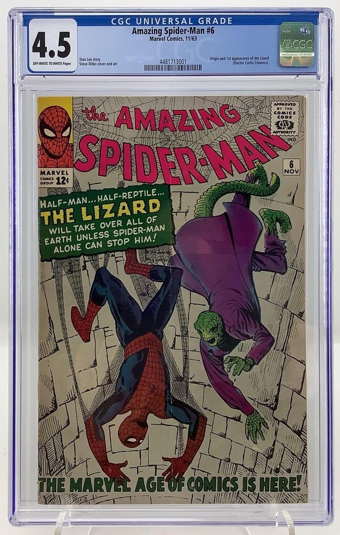 Amazing Spider-Man #6 CGC 4.5, Origin & 1st App. Lizard (1 of 5)