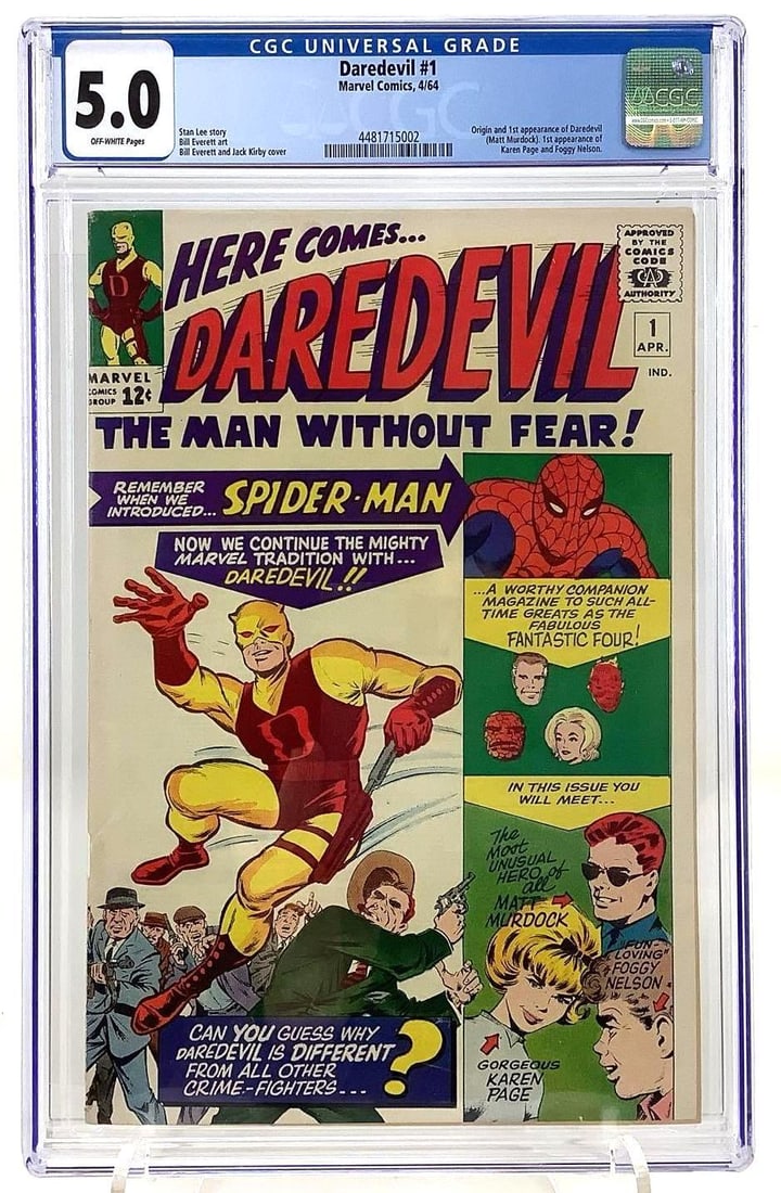 Daredevil #1 CGC 5.0, 1st App. Daredevil (1 of 5)