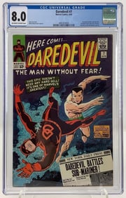 Daredevil #7 CGC 8.0, Battles Sub-Mariner