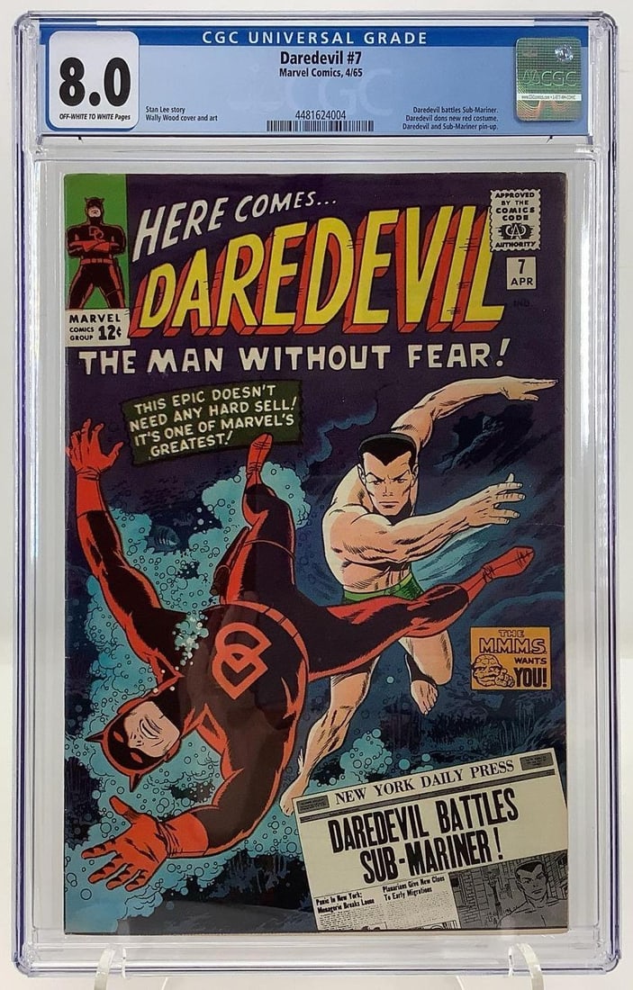 Daredevil #7 CGC 8.0, Battles Sub-Mariner (1 of 5)