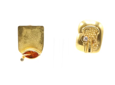 Modernist Gold Earrings