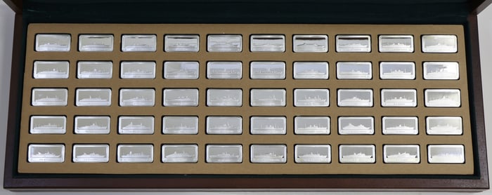 Franklin Mint Sterling Silver Ship Ingots