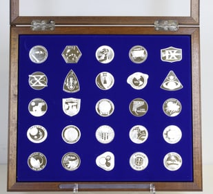 Franklin Mint Sterling Silver NASA Space Flight Emblems Ingots