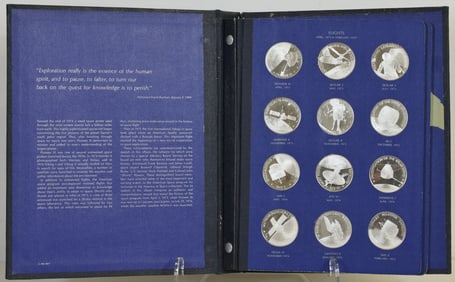 Franklin Mint Sterling Silver America in Space Medals