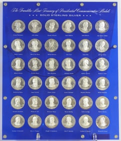 Franklin Mint Sterling Silver Treasury of Presidential Commemorative Medals