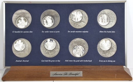 Franklin Mint Sterling Silver America the Beautiful Medals