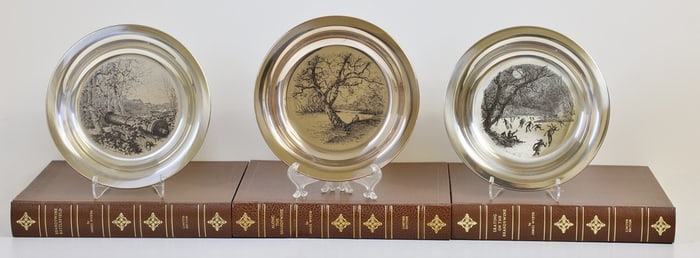 Franklin Mint Sterling Silver James Wyeth Plates