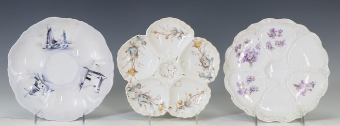 Porcelain Oyster Plates
