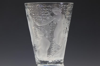 Lalique Ondines Crystal Vase