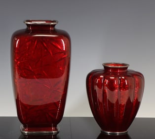 Japanese Akasuke Ginbari Vases