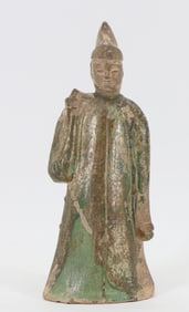 Chinese Han Green Glazed Pottery Figure