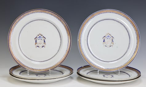 Chinese Export Porcelain Armorial Plates