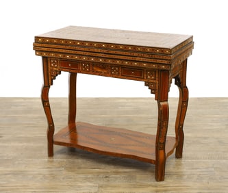 Syrian Parquetry Inlaid Games Table