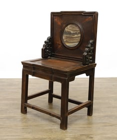 Chinese Qing Dynasty Elm Armchair