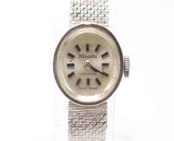 14k WG Nivada Ladies Wrist Watch