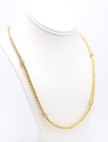 14k YG Diamond Chain Necklace