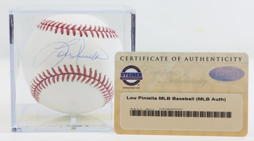 NY Yankees Lou Piniella Autographed Baseball