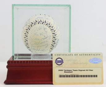 2008 NY Yankees Team Signed All Star Baseball