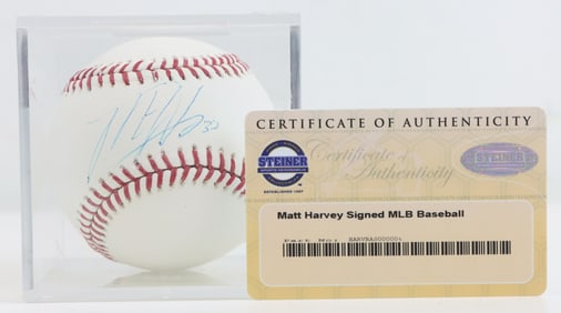 Matt Harvey "The Dark Knight" Autographed Baseball
