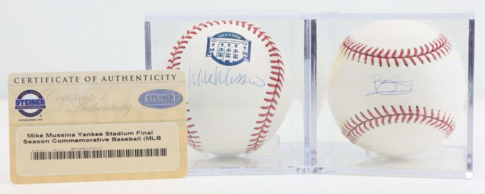 Mike Mussina & Brett Gardner Autographed Baseballs