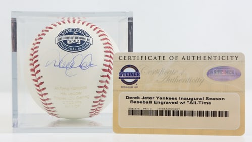 Derek Jeter Autographed Baseball