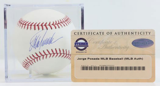 NY Yankees Jorge Posada Autographed Baseball