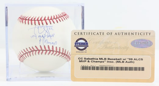CC Sabathia Signed MLB Ball With Inscription