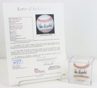 Don Drysdale Autographed Baseball w/JSA Auth.