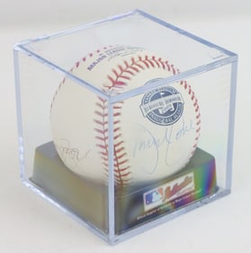 Jeter, Cone & Cano Autographed 2009 Logo Ball