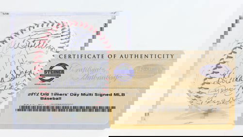 2012 NY Yankees Oldtimers Day Autographed Baseball