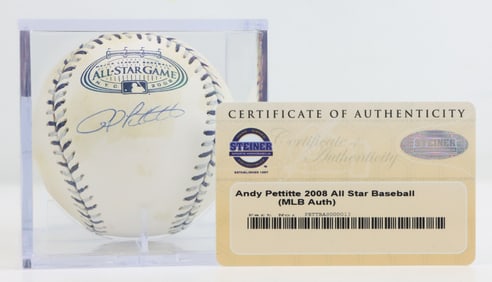 Andy Pettitte Autographed 2008 All Star Baseball