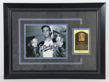 Sandy Koufax Autographed Hall of Fame Post Card