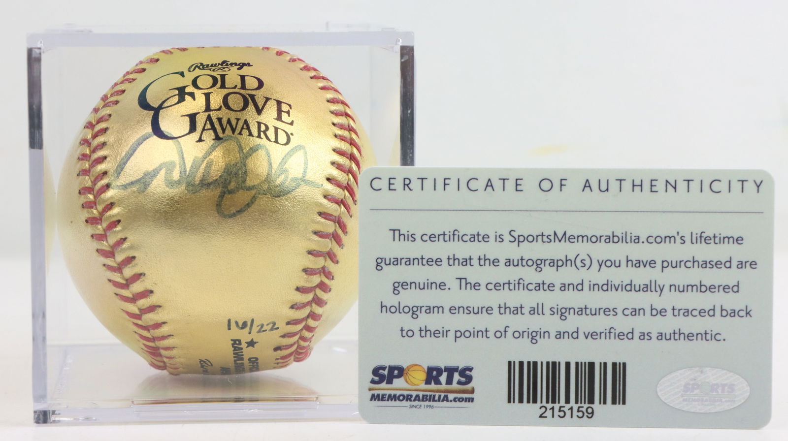 Derek Jeter Autographed Golden Glove Baseball (1 of 9)