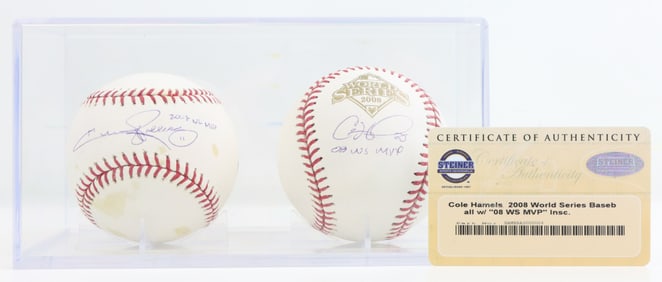 Cole Hamels & Jimmy Rollins Autographed Balls
