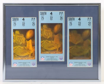 (3) 1991 Super Bowl XXV Tickets Giants vs Bills